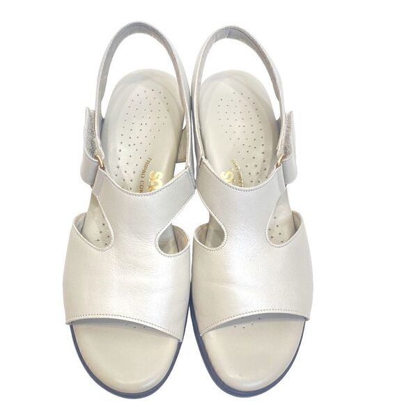 SAS SUNTIMER - PEARL BONE Tripad Comfort Block Heel Sandals Size 7.5 - Picture 2 of 6